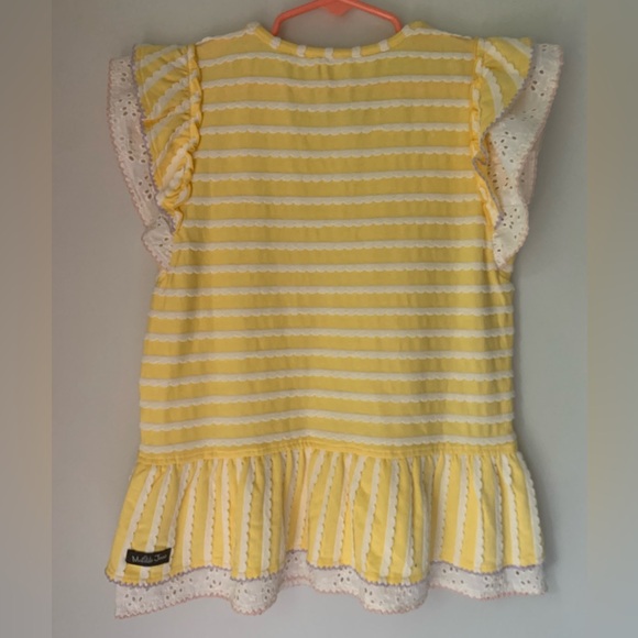 NWT! Size 10 Matilda Jane Yellow pastel ruffle t shirt - Picture 4 of 5